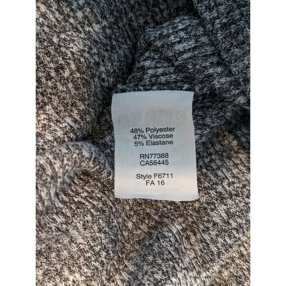 Madewell Grey Ribbed Knit Mini Dress Mock Neck Small - Picture 7 of 10